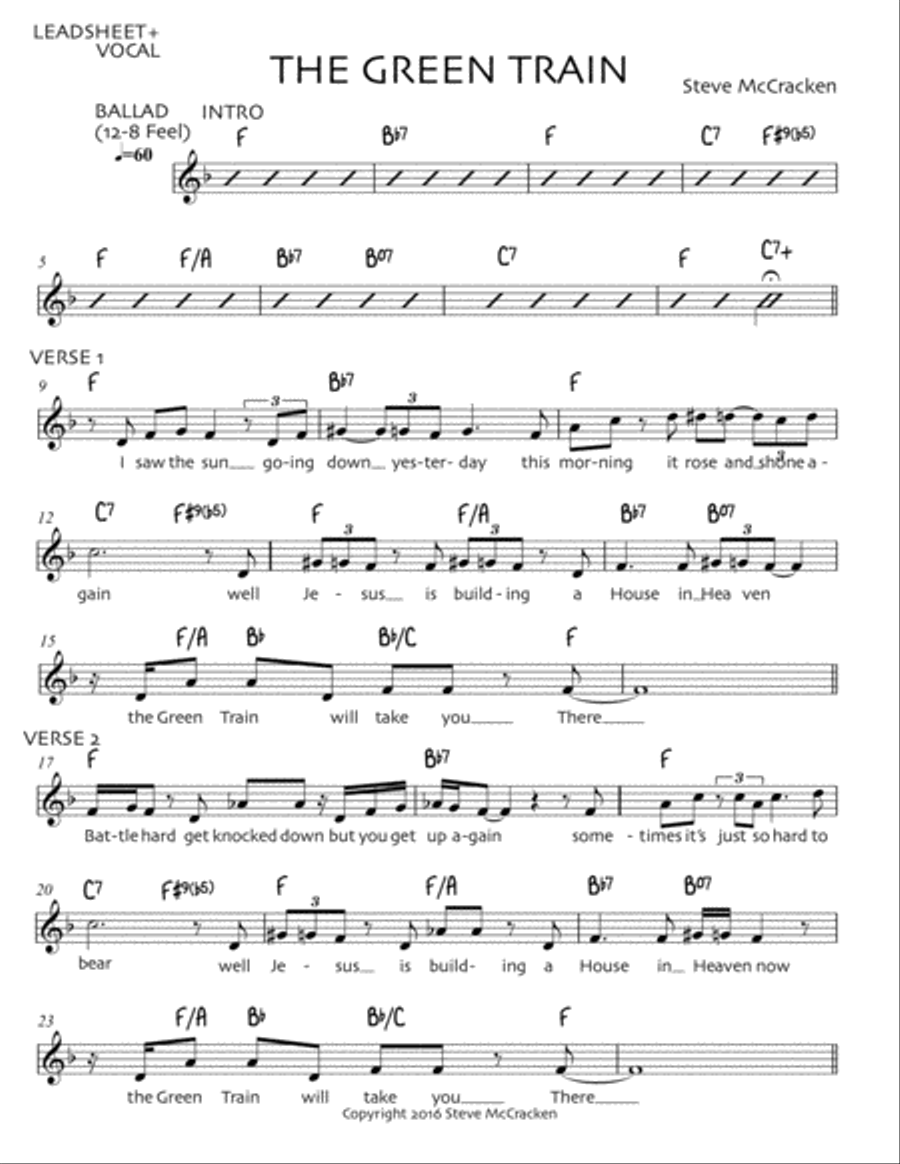 The Green Train Jazz Ensemble scores gallery preview page 1