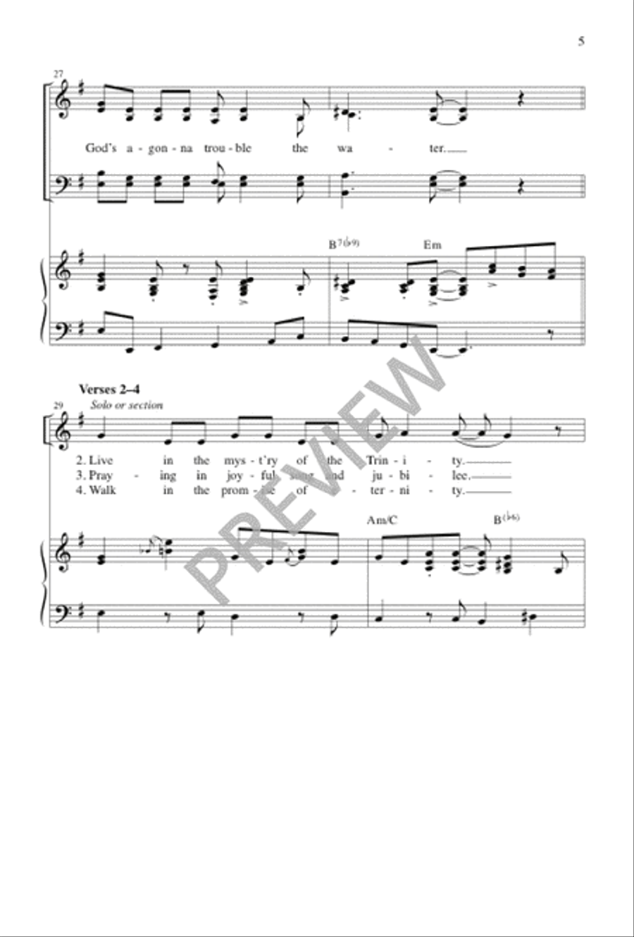 Wade in the Water 4-Part scores gallery preview page 6