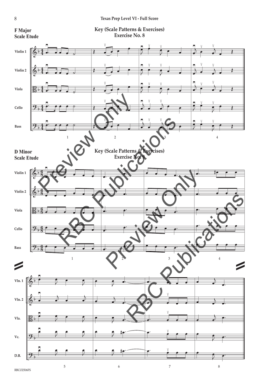 Texas Prep Level VI (Score) Orchestra scores gallery preview page 7