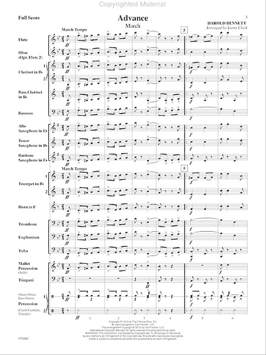Advance Concert Band scores gallery preview page 4