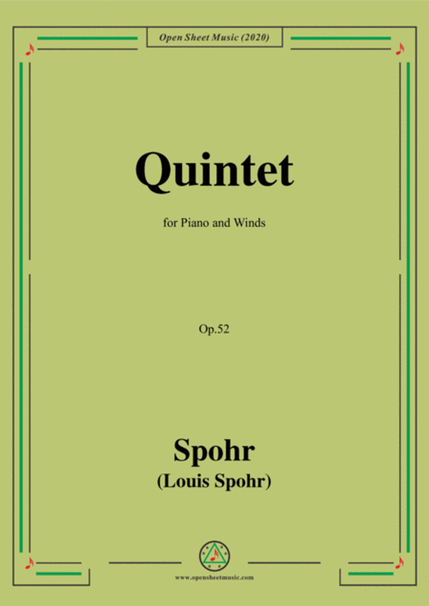 Spohr-Quintet,Op.52,for Piano and Winds image number null