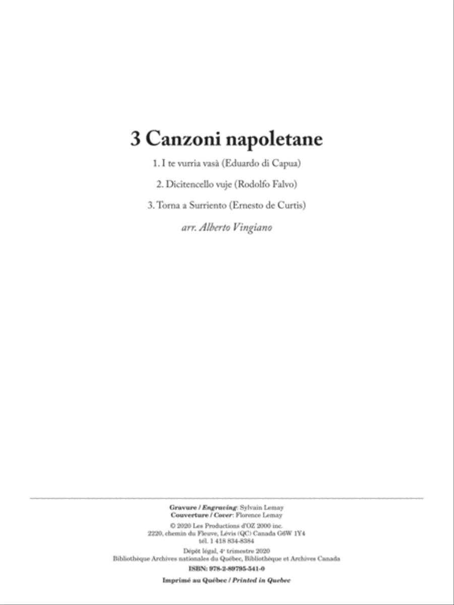 3 Canzoni napoletane image number null