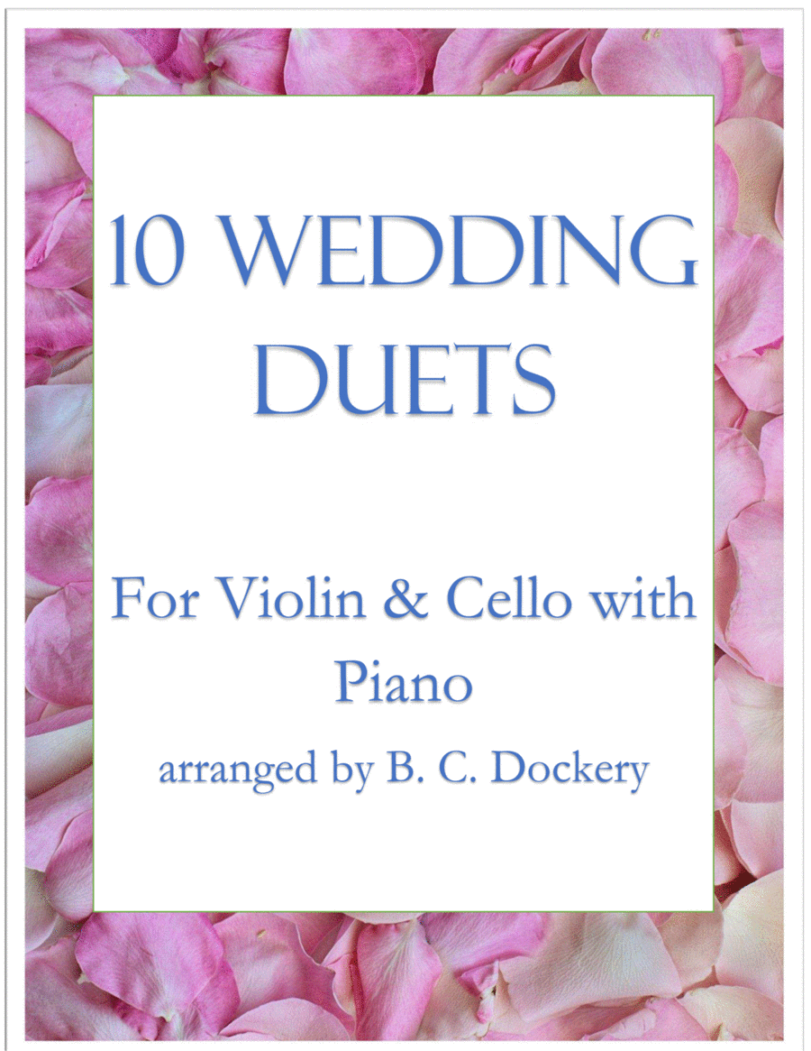 10 Wedding Duets for Violin and Cello with Piano Piano Trio scores gallery preview page 1