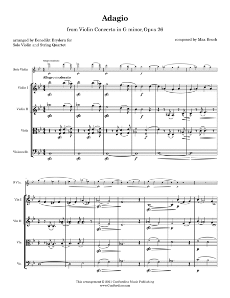 Adagio from Violin Concerto G Minor opus 26