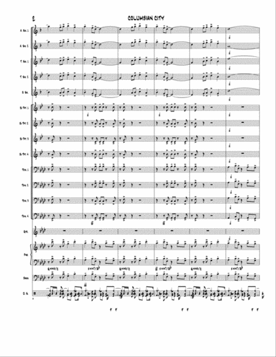 Columbian City Jazz Ensemble scores gallery preview page 2
