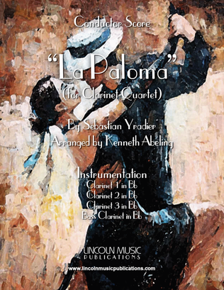 Book cover for La Paloma (for Clarinet Quartet)