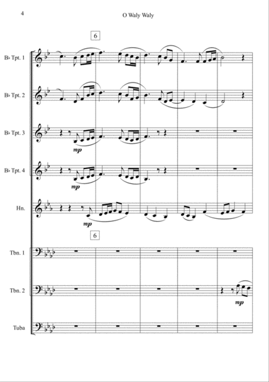 O Waly Waly Brass Ensemble scores gallery preview page 4