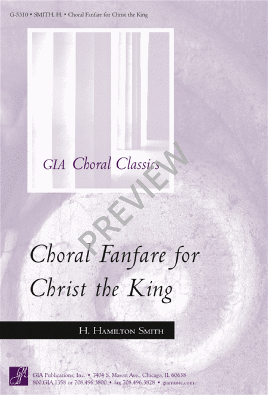 Choral Fanfare for Christ the King 4-Part scores gallery preview page 1