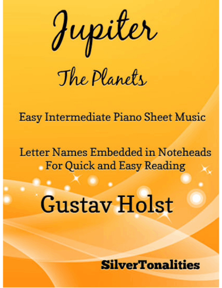Jupiter the Planets Easy Intermediate Piano Sheet Music Easy Piano scores gallery preview page 1
