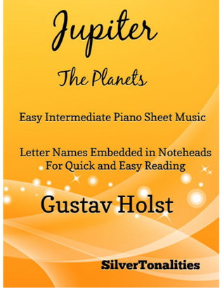 Jupiter the Planets Easy Intermediate Piano Sheet Music