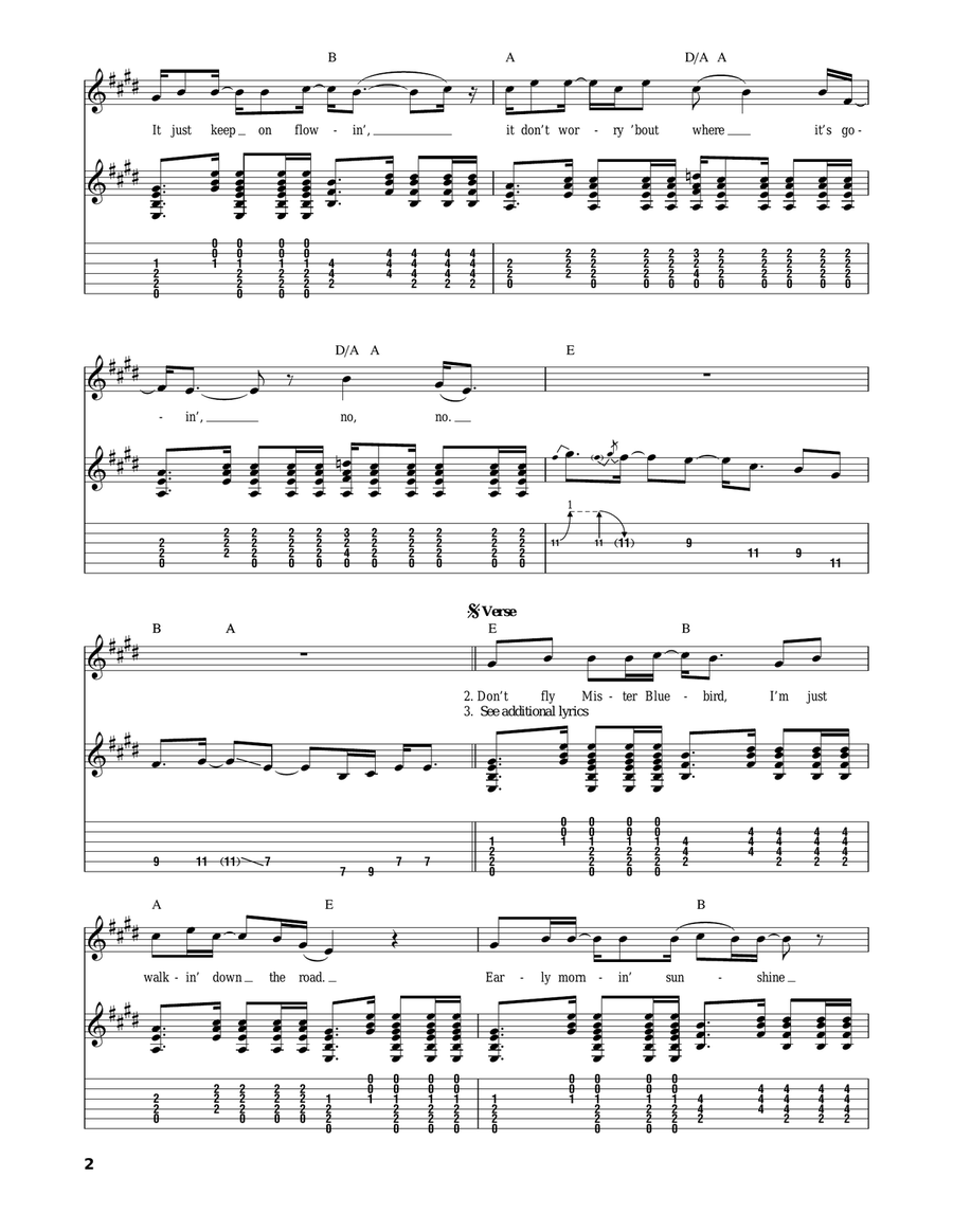 Blue Sky Acoustic Guitar scores gallery preview page 2