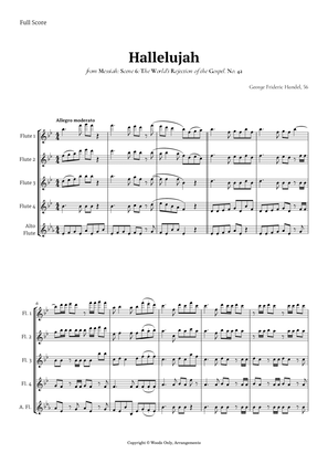Book cover for Hallelujah from Messiah by Handel for Flute Quintet