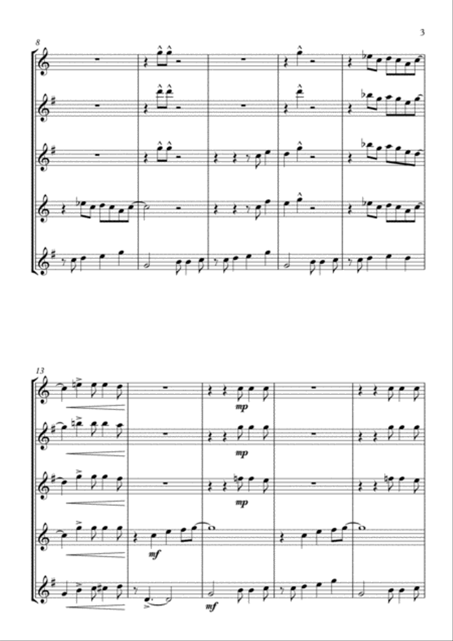 When the Saints Go Marching In - for Saxophone Quartet Saxophone Quartet scores gallery preview page 3