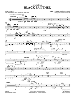 Music from "Black Panther" - Percussion 1