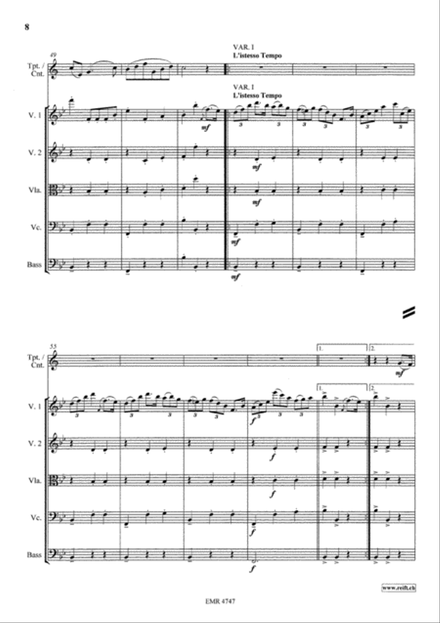 Variations On The Tyrolienne String Orchestra scores gallery preview page 8