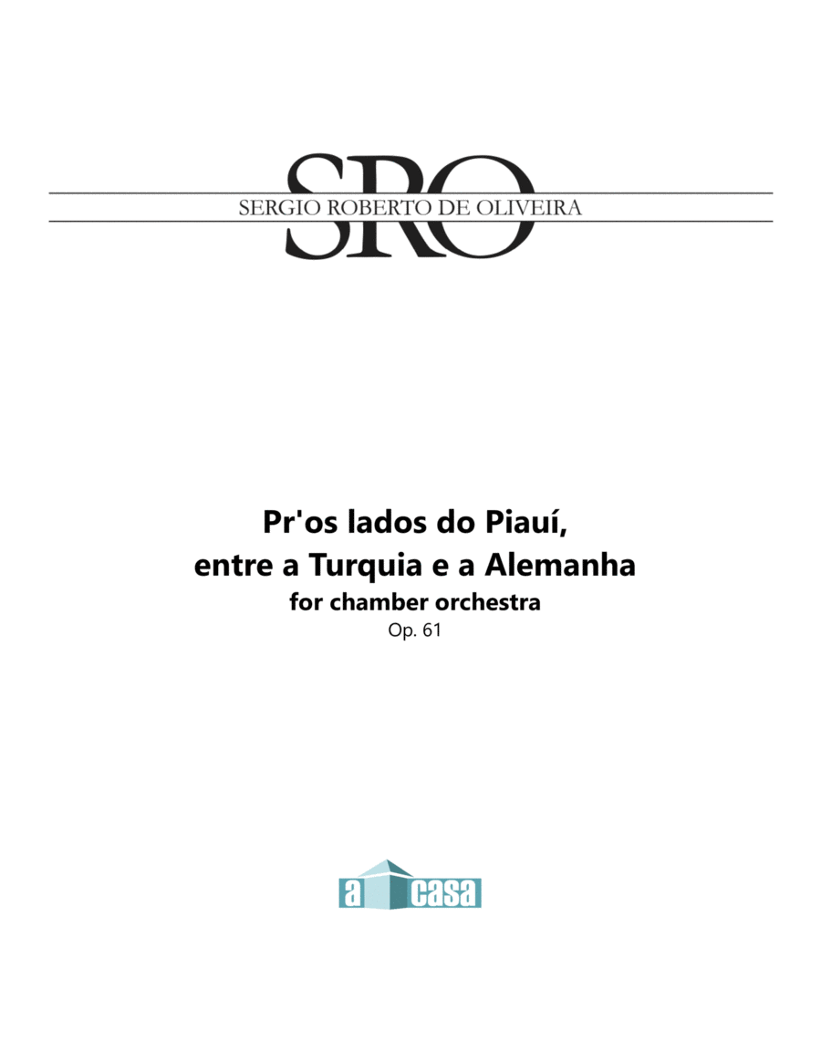 Pr'os lados do Piaui, entre a Turquia e a Alemanha Chamber Orchestra scores gallery preview page 1