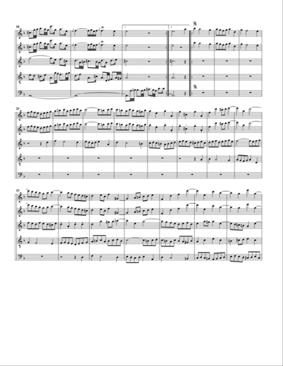 Suite for orchestra no.2, BWV 1067 (arrangement for 5 recorders) Recorder scores gallery preview page 3