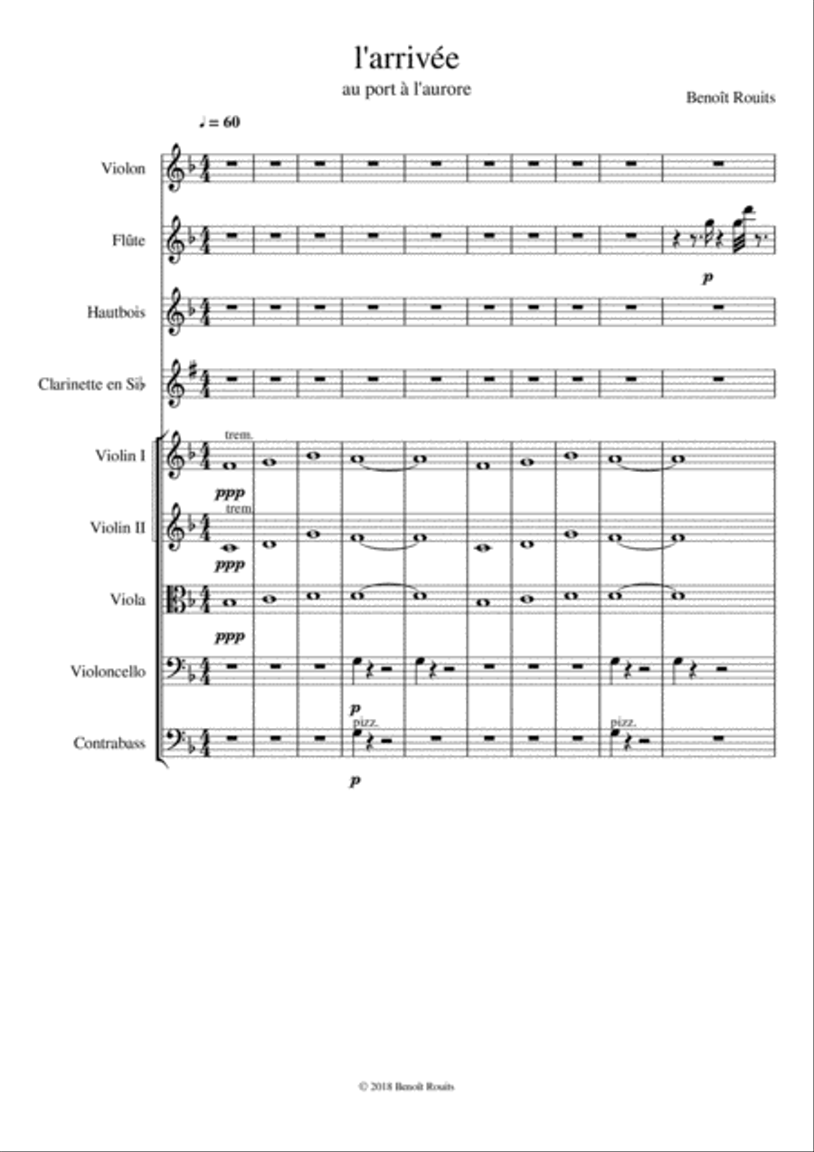 L'arrivée Chamber Orchestra scores gallery preview page 1