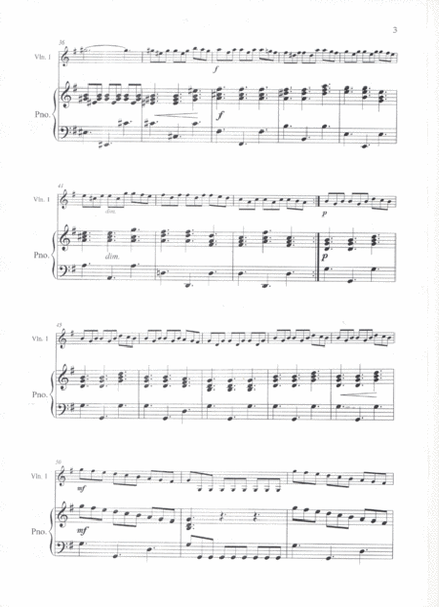 Presto from Alla Rustica - Violin & Piano