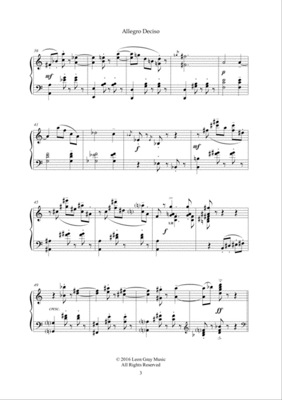 Allegro Deciso, Tombola and Dice (No. 4), Leon Gray Piano Solo scores gallery preview page 4