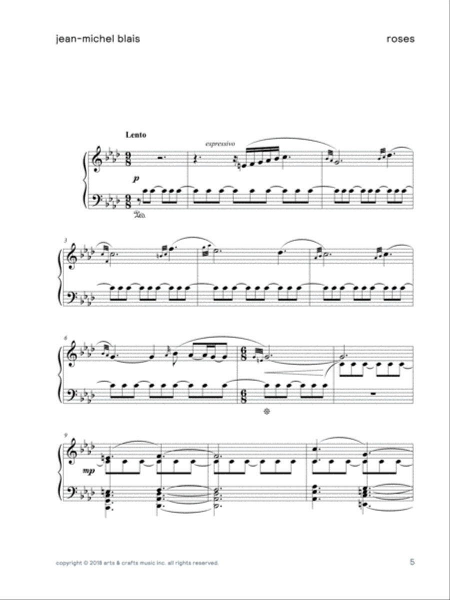 Dans ma main Piano Solo scores gallery preview page 5