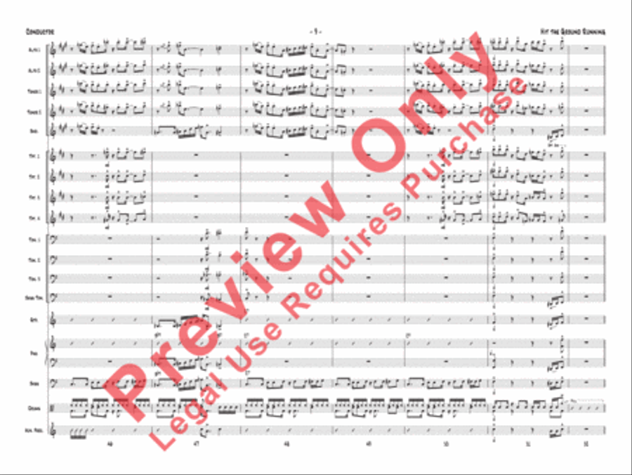 Hit the Ground Running (score only) Jazz Ensemble scores gallery preview page 12