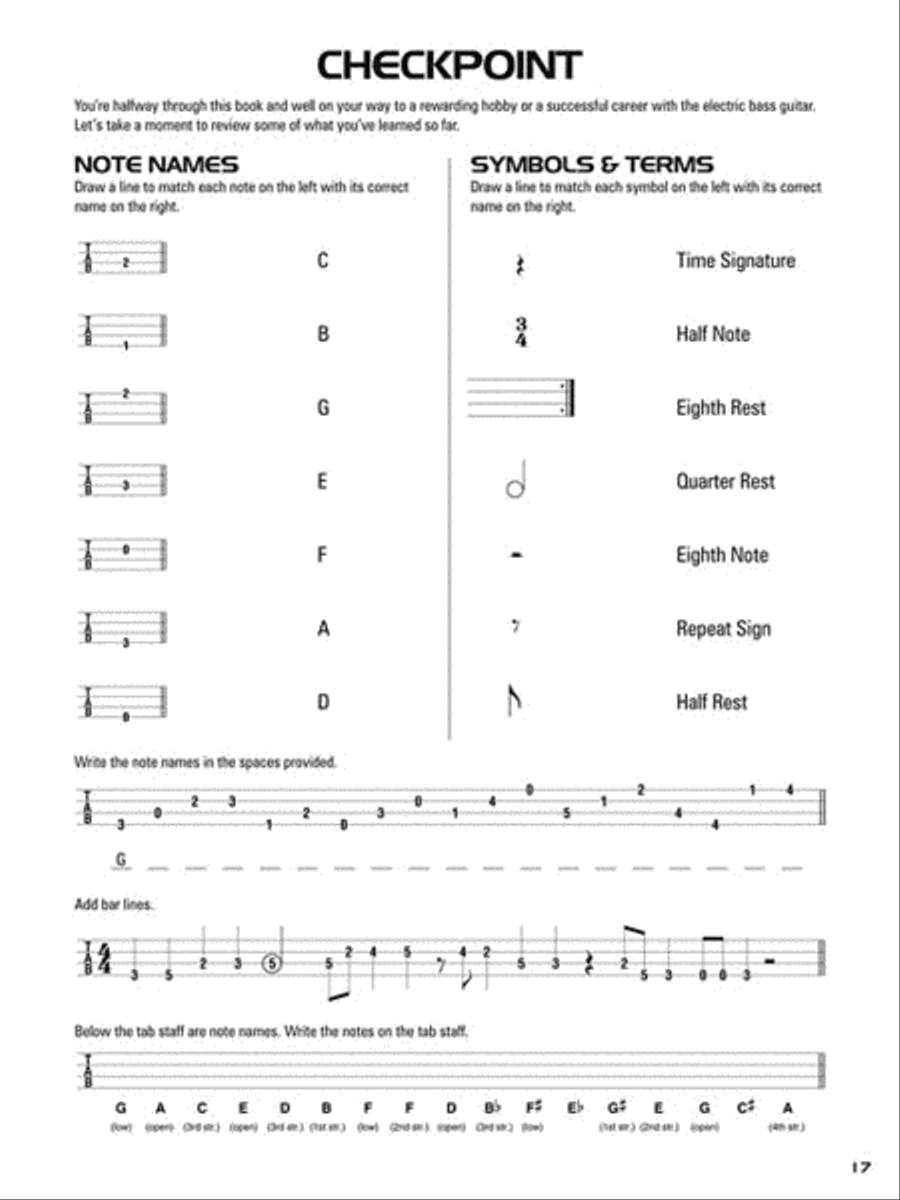Hal Leonard Bass Guitar Tab Method Bass Guitar Tablature scores gallery preview page 6