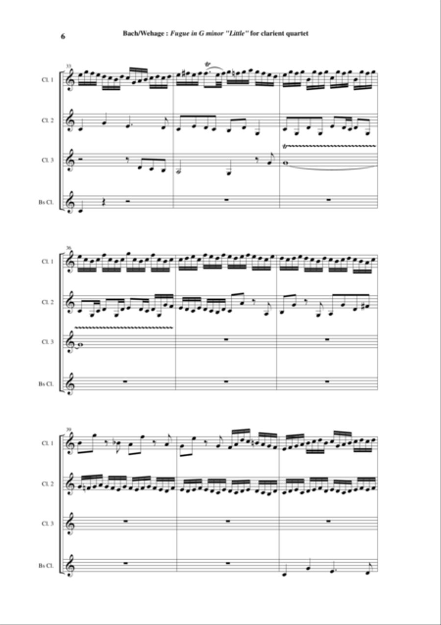 J. S. Bach: Fugue in g minor (