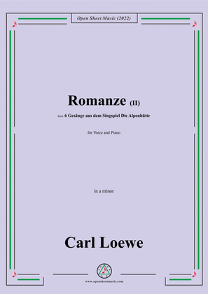Book cover for Loewe-Romanze(II),in a minor,for Voice and Piano