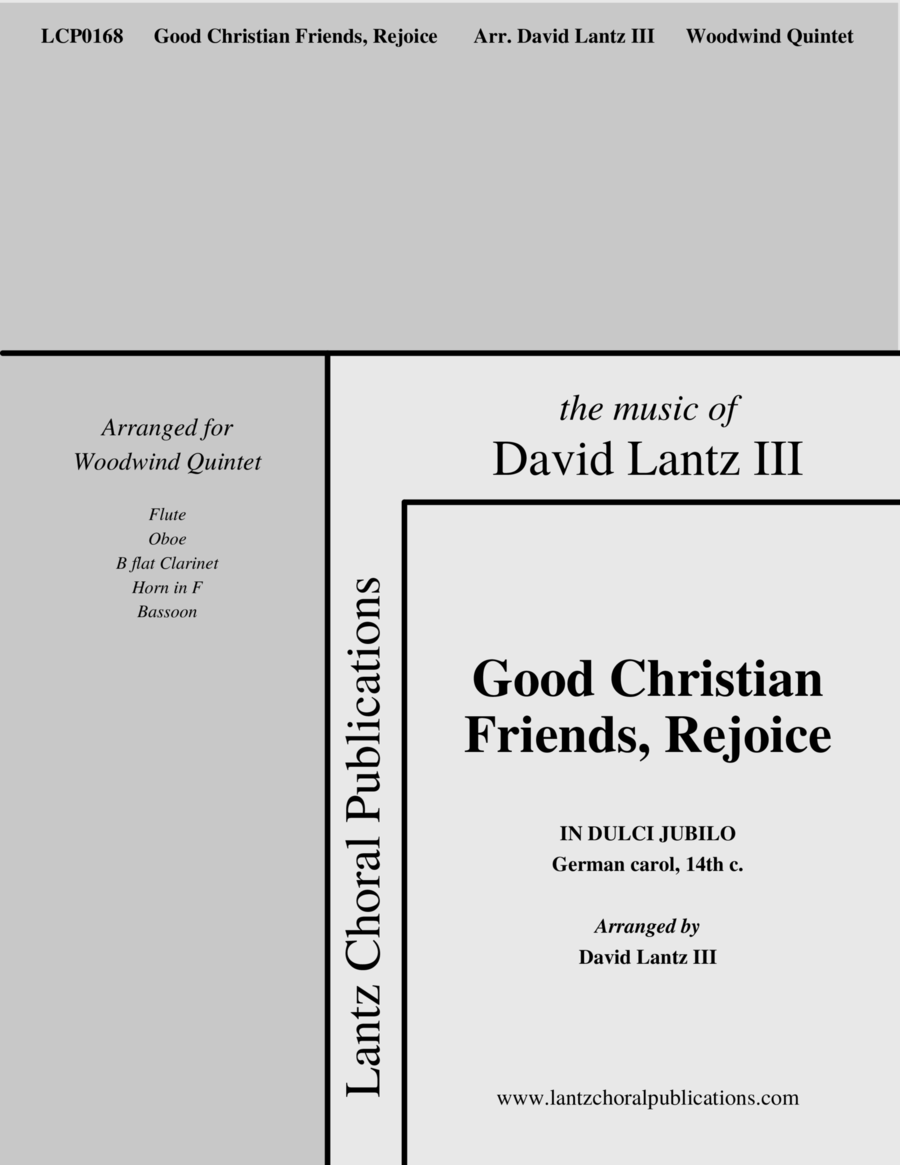 Good Christian Friends, Rejoice Woodwind Quintet scores gallery preview page 1
