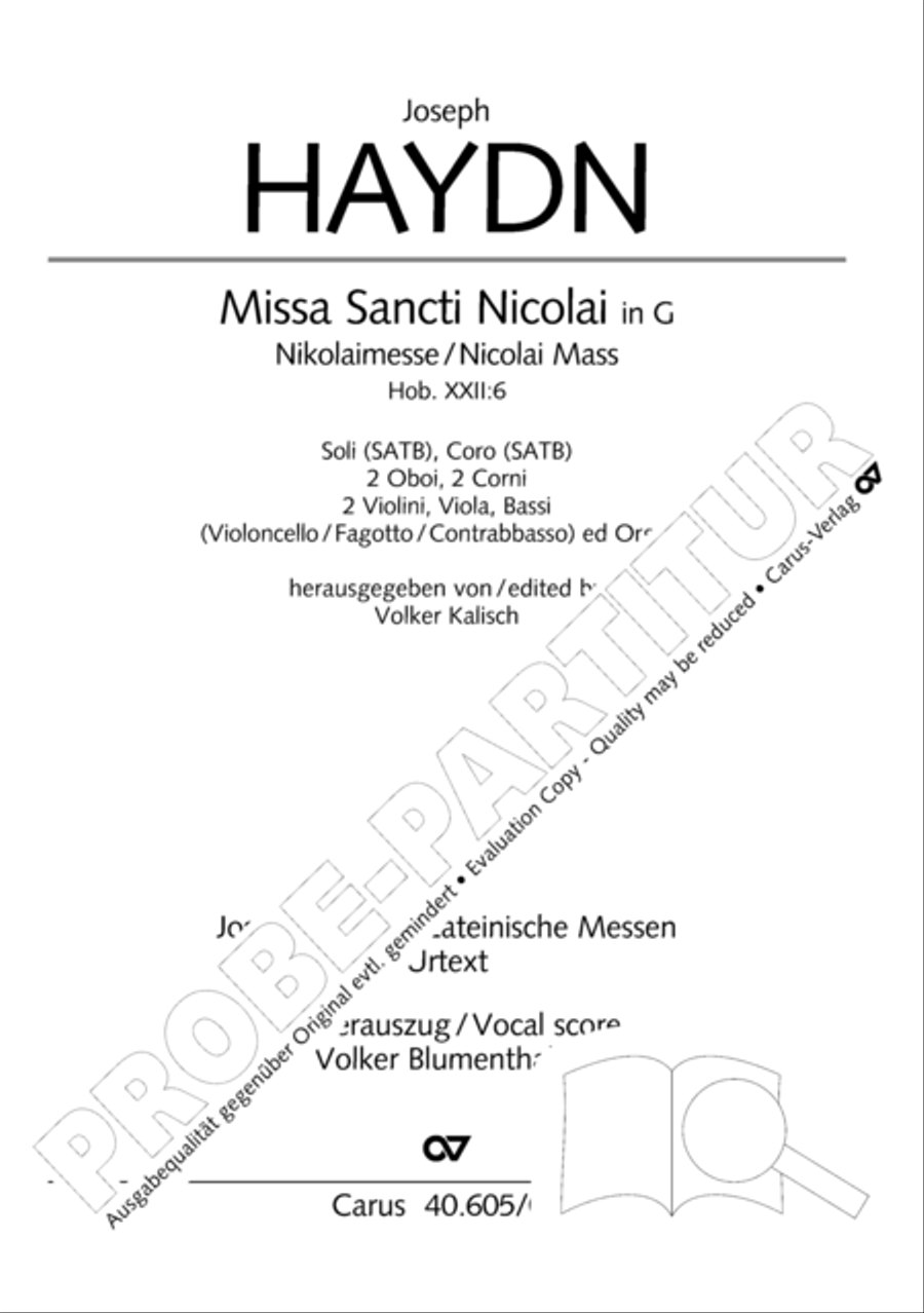 Nikolai Mass (Missa Sancti Nicolai) 4-Part scores gallery preview page 2