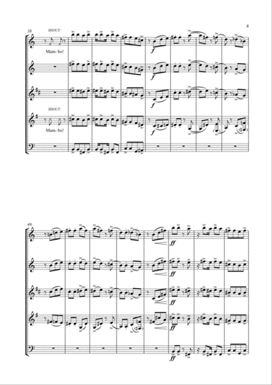 Mambo for Woodwind Quintet (from West Side Story) image number null