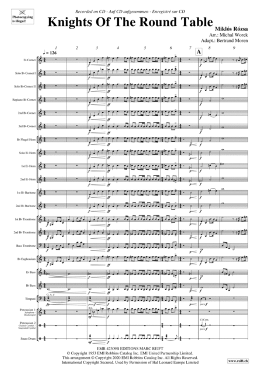 Knights Of The Round Table Brass Band scores gallery preview page 3
