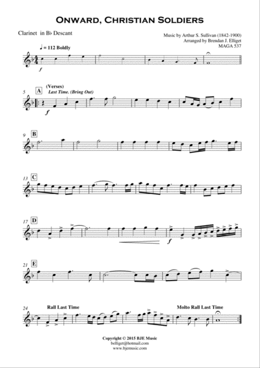 Onward Christian Soldiers Concert Band Score and Parts PDF Concert Band scores gallery preview page 5