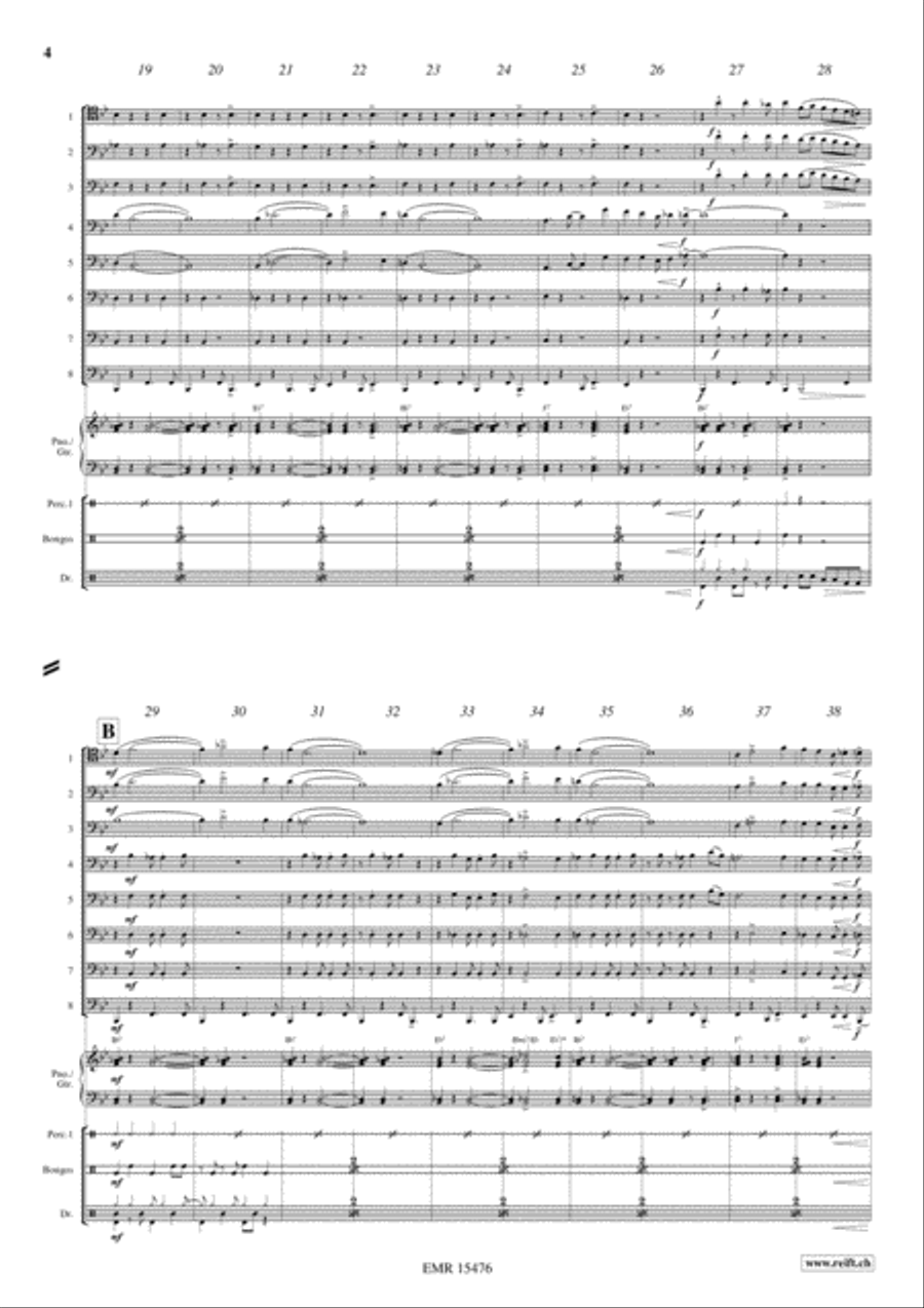 Bahia Blues Trombone scores gallery preview page 4