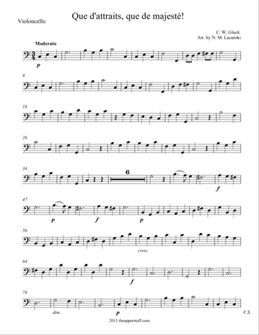 Que d'attraits, que de majesté! from Iphegenia String Quartet scores gallery preview page 1