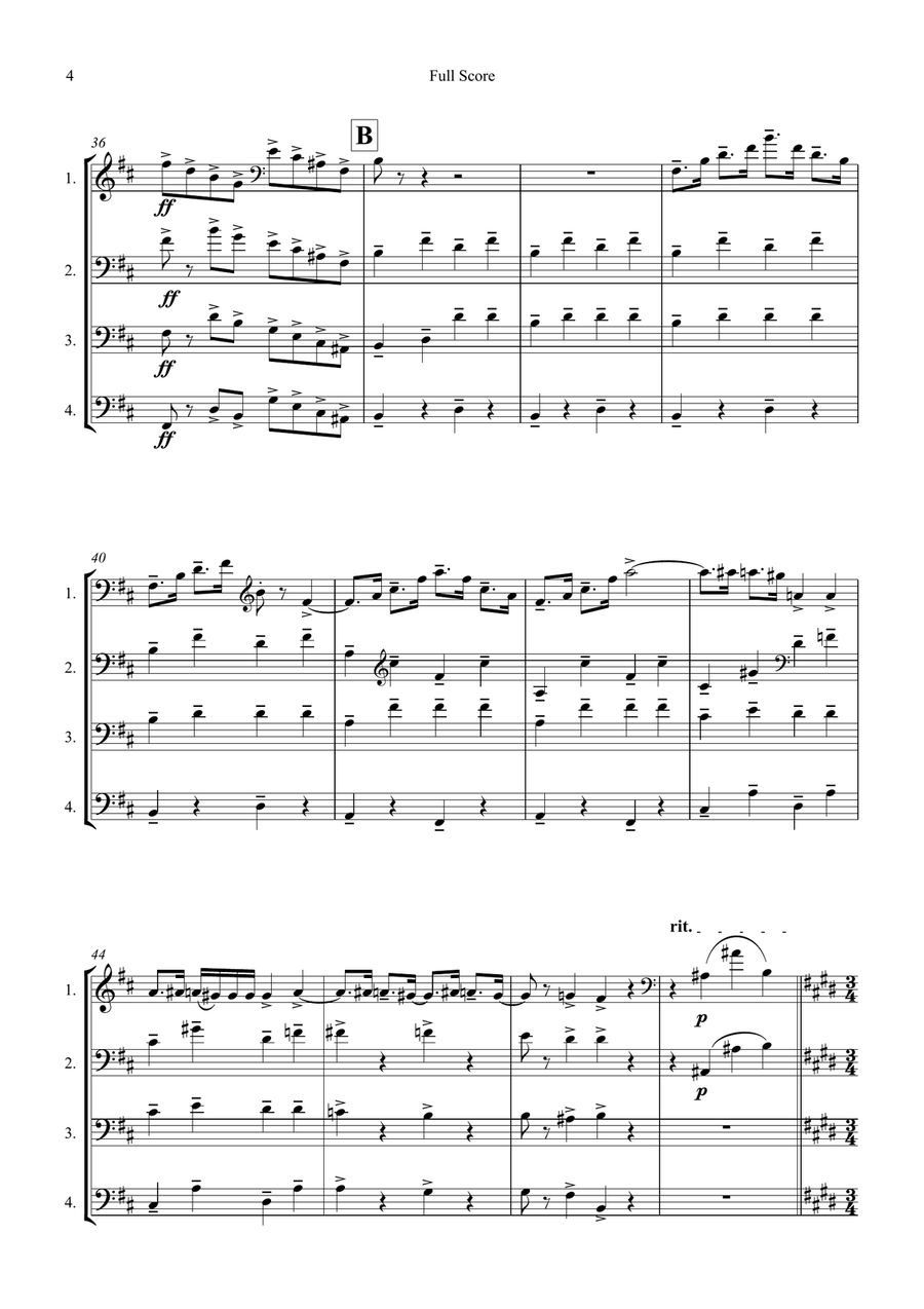 Dance Of The Knights Double Bass scores gallery preview page 6