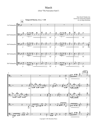 March (from "The Nutcracker Suite") (F) (Violoncello Quintet)