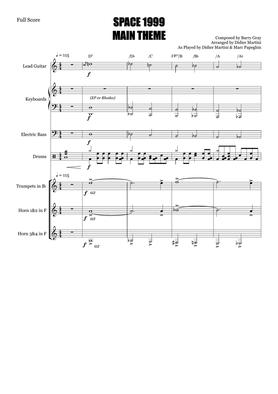 Space 1999 (alpha Mix) Small Ensemble scores gallery preview page 2