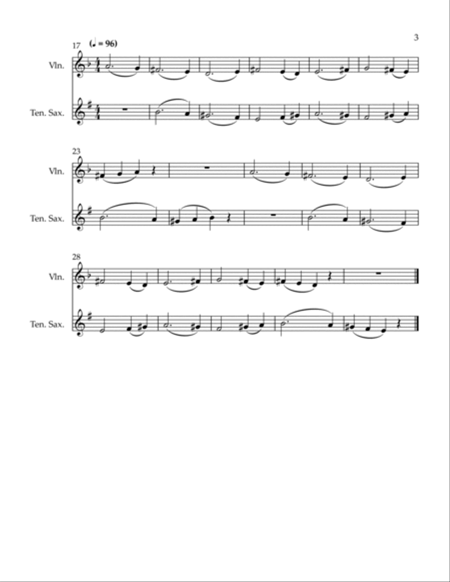 3 Conversations Tenor Saxophone scores gallery preview page 3