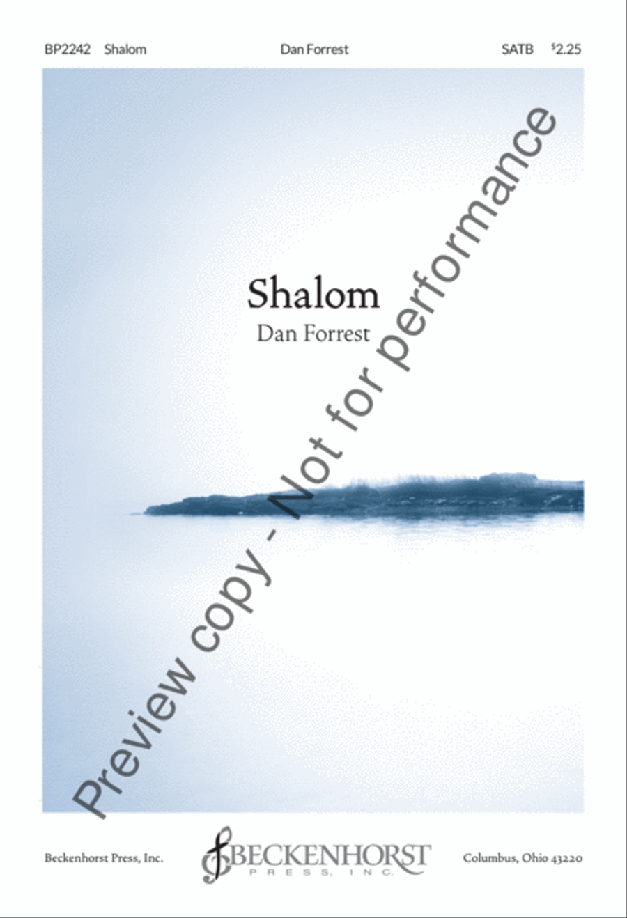 Shalom (SATB) 4-Part scores gallery preview page 2