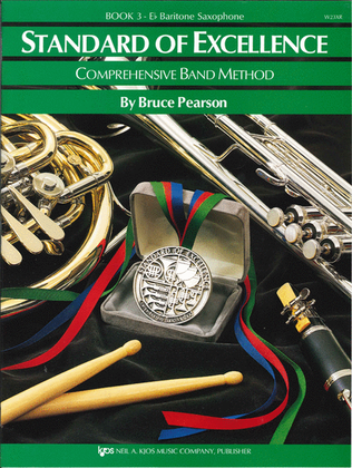 Book cover for Standard of Excellence Book 3, Baritone Sax