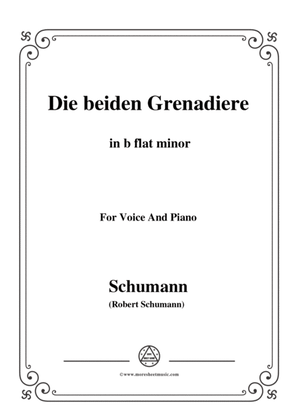 Schumann-Die beiden Grenadiere,in b flat minor,for Voice and Piano