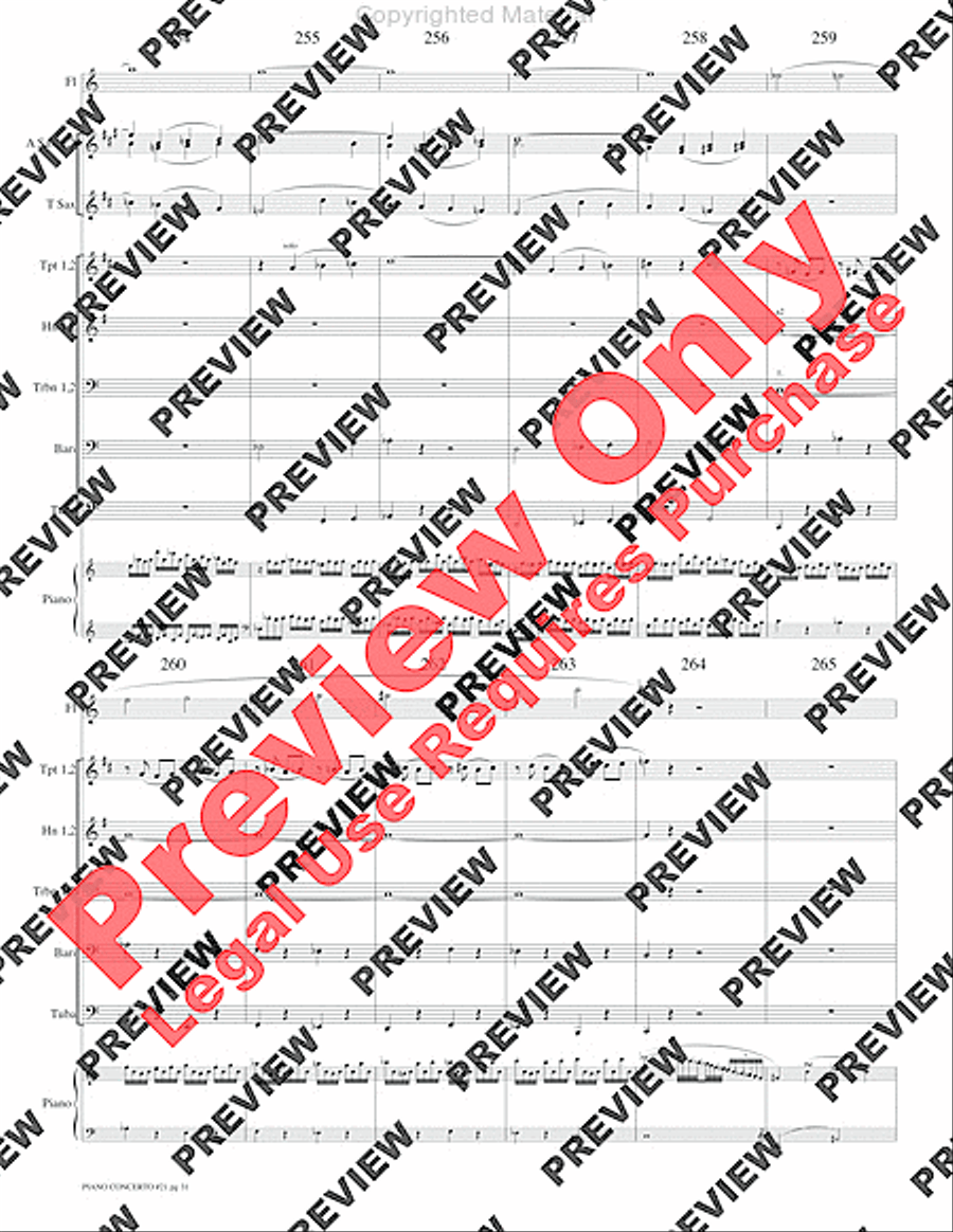 Piano Concerto No. 21, K. 467 (Movement I) Concert Band scores gallery preview page 34