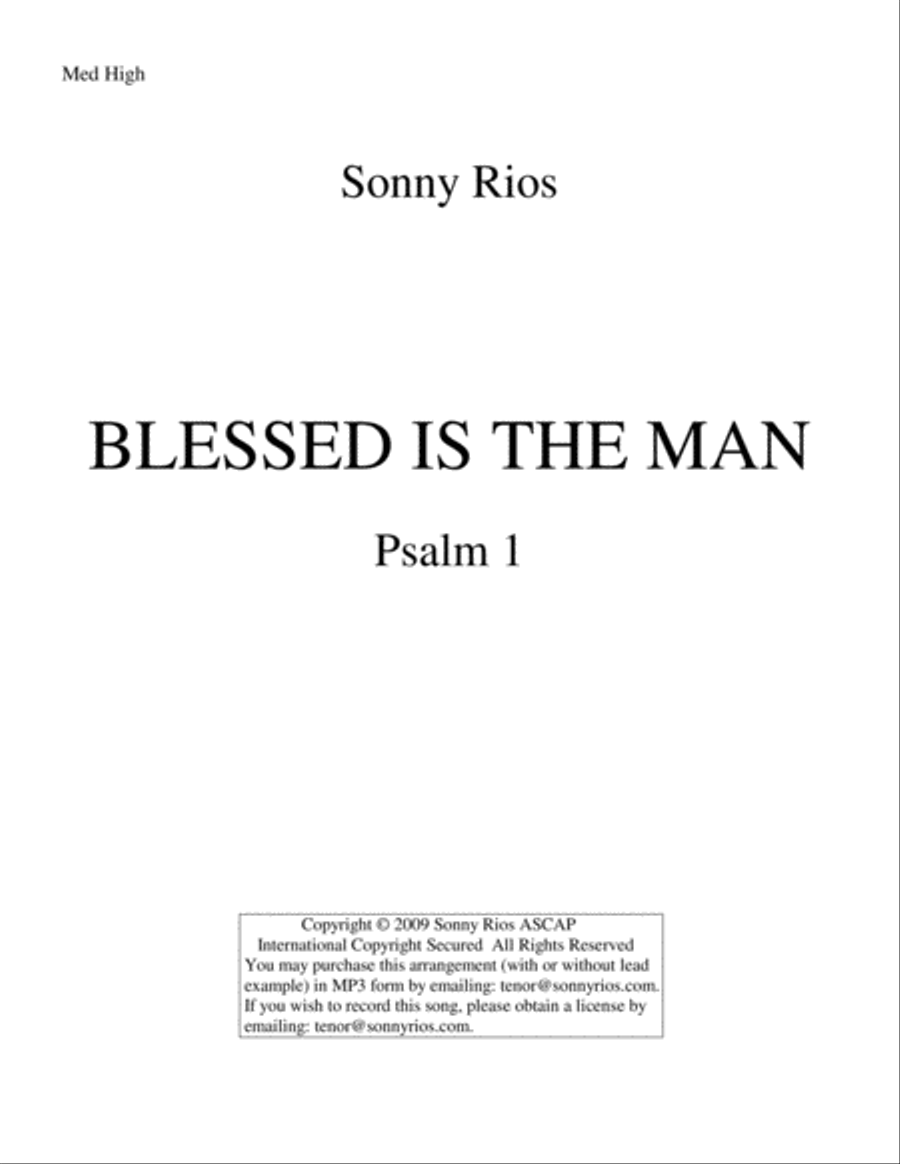 BLESSED IS THE MAN Voice scores gallery preview page 1