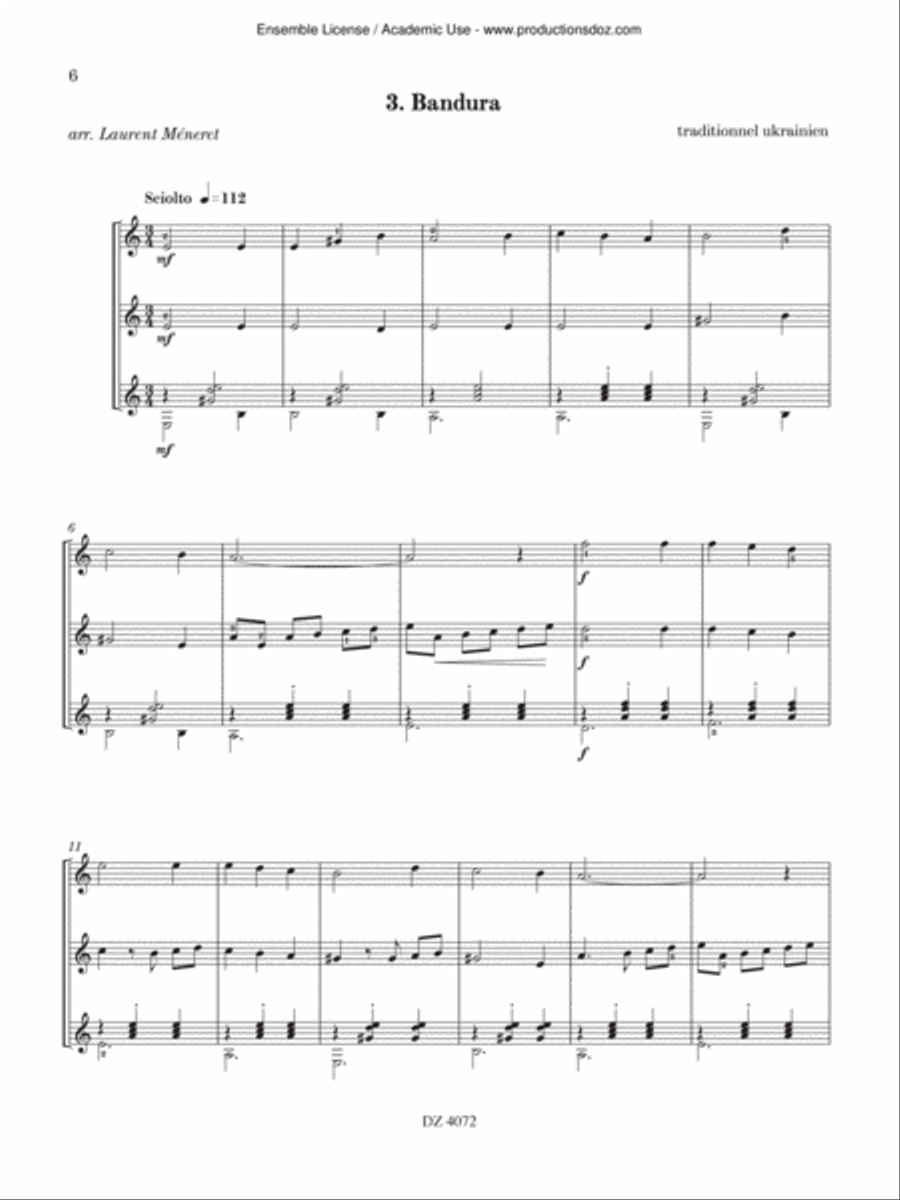Voyage pour trois guitares, vol. 2 Guitar Ensemble scores gallery preview page 6