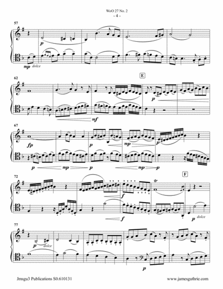 Beethoven: Duet WoO 27 No. 2 for Baritone Horn & Cello image number null