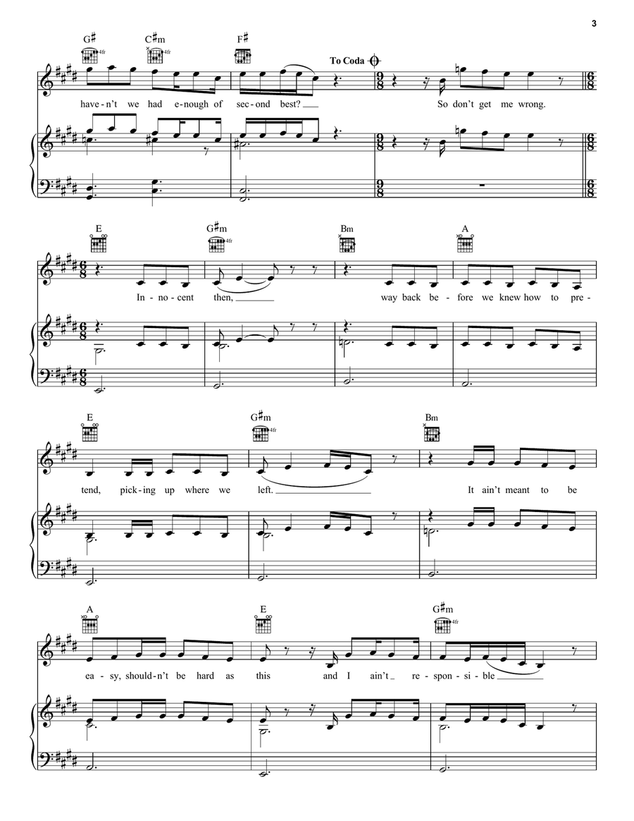 Don't Get Me Wrong Piano, Vocal, Guitar scores gallery preview page 3