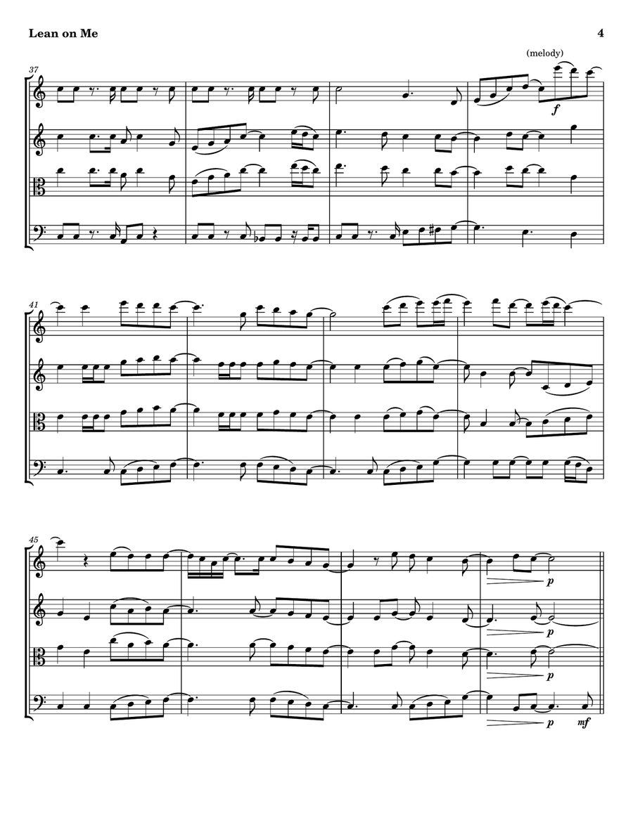Lean On Me String Trio scores gallery preview page 4