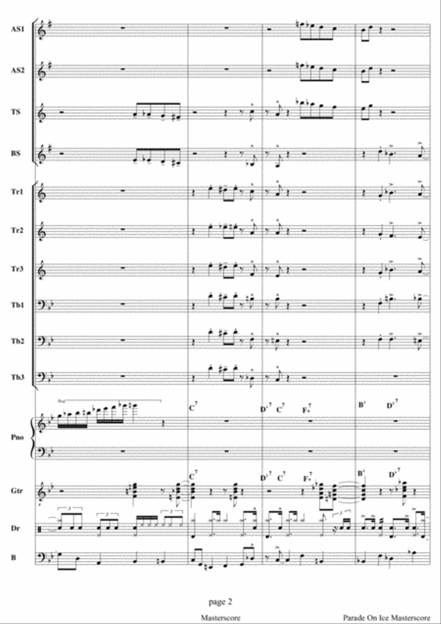 Parade On Ice Parade On Ice Concert Band scores gallery preview page 2
